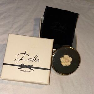 Dolce & Gabbana Gold Compact with Floral Accent